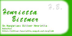 henrietta bittner business card